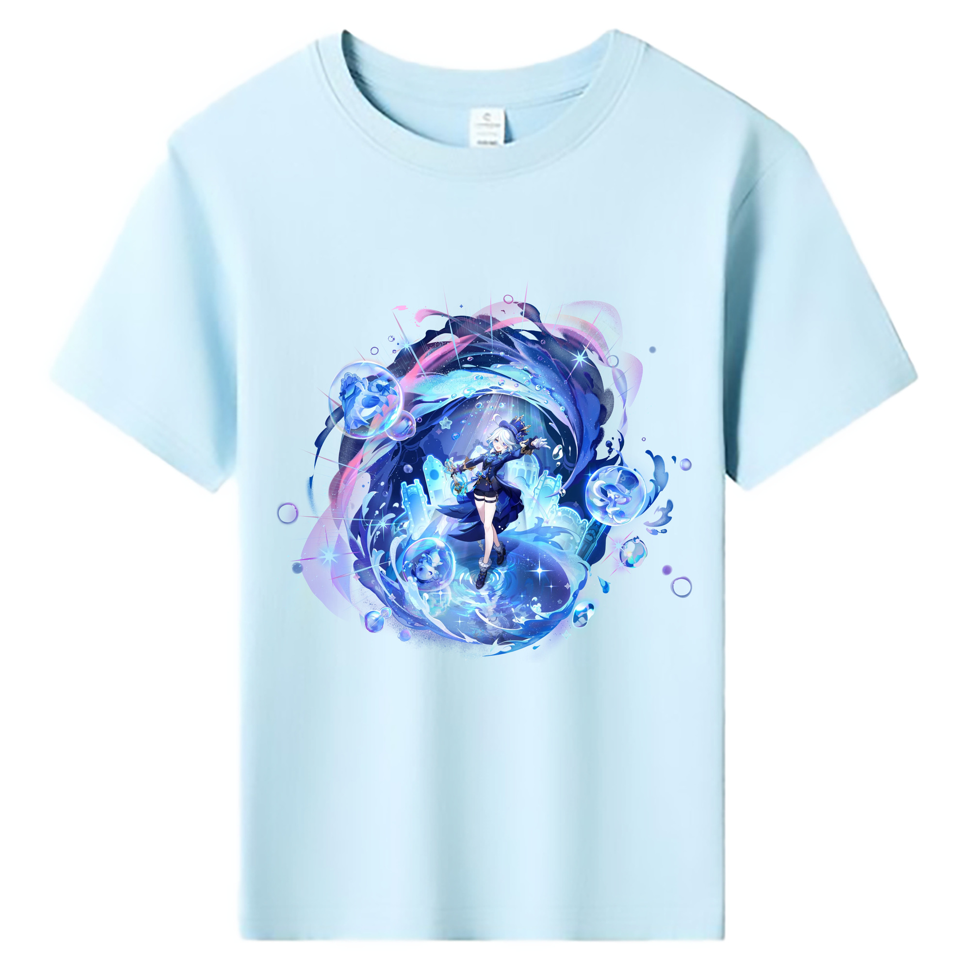 げんし神 フリーナ genshin Furina 綿100％キッズTシャツ（フロントプリント）